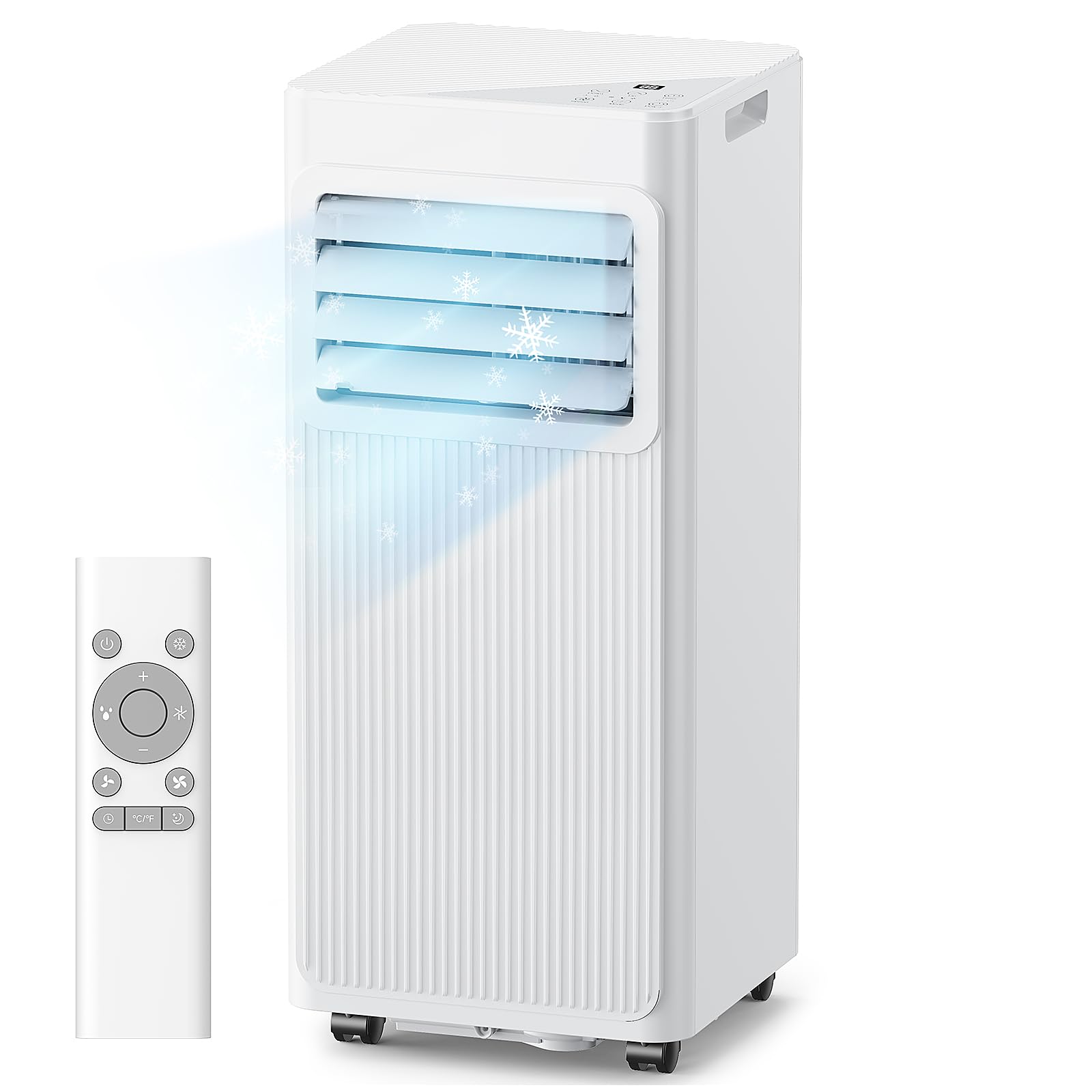 Climatiseur Mobile 4-en-1 7000 BTU – Déshumidificateur 19L, Minuterie 24H, Classe A