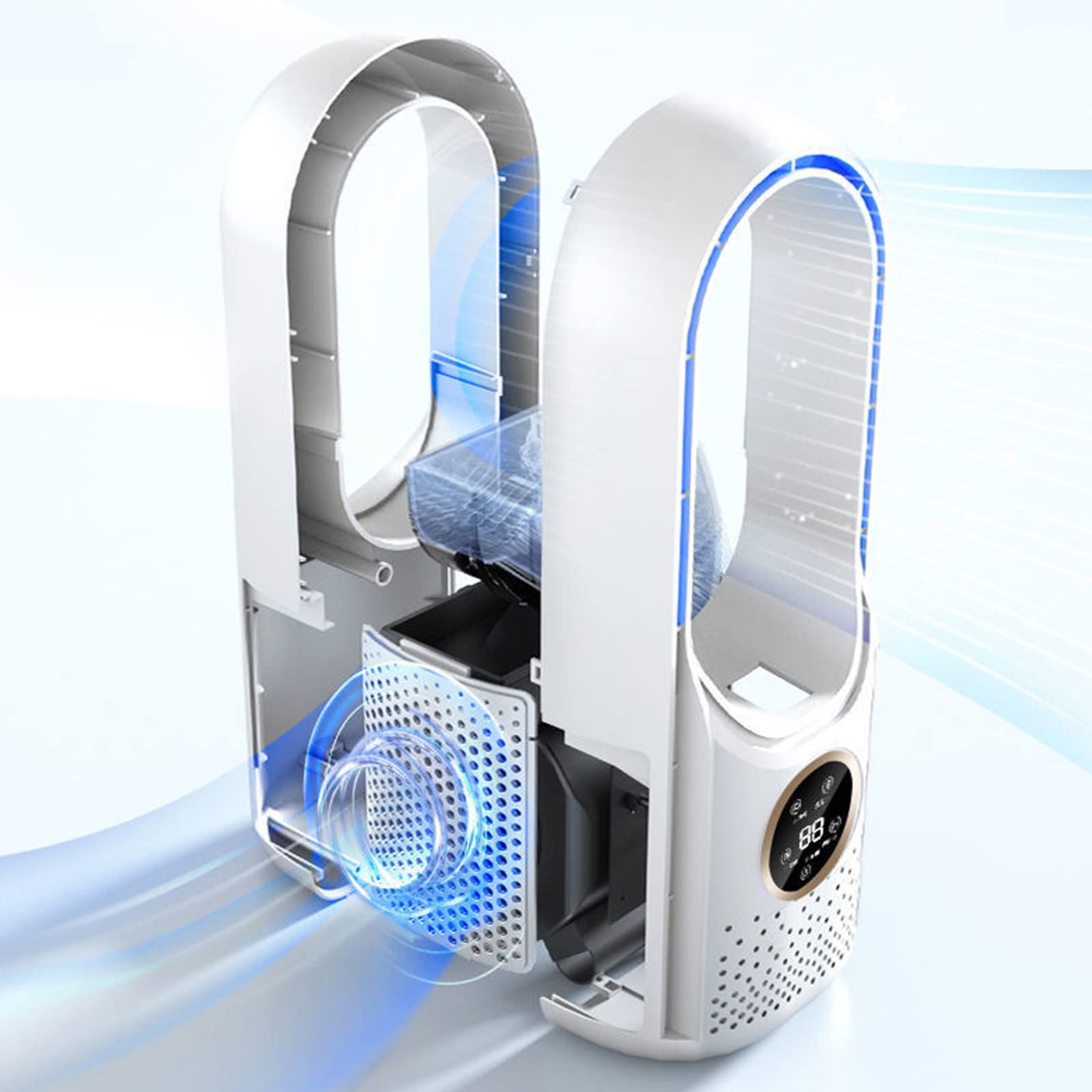 Climatiseur Portable Évaporatif USB – 6 Vitesses & Minuterie 6H