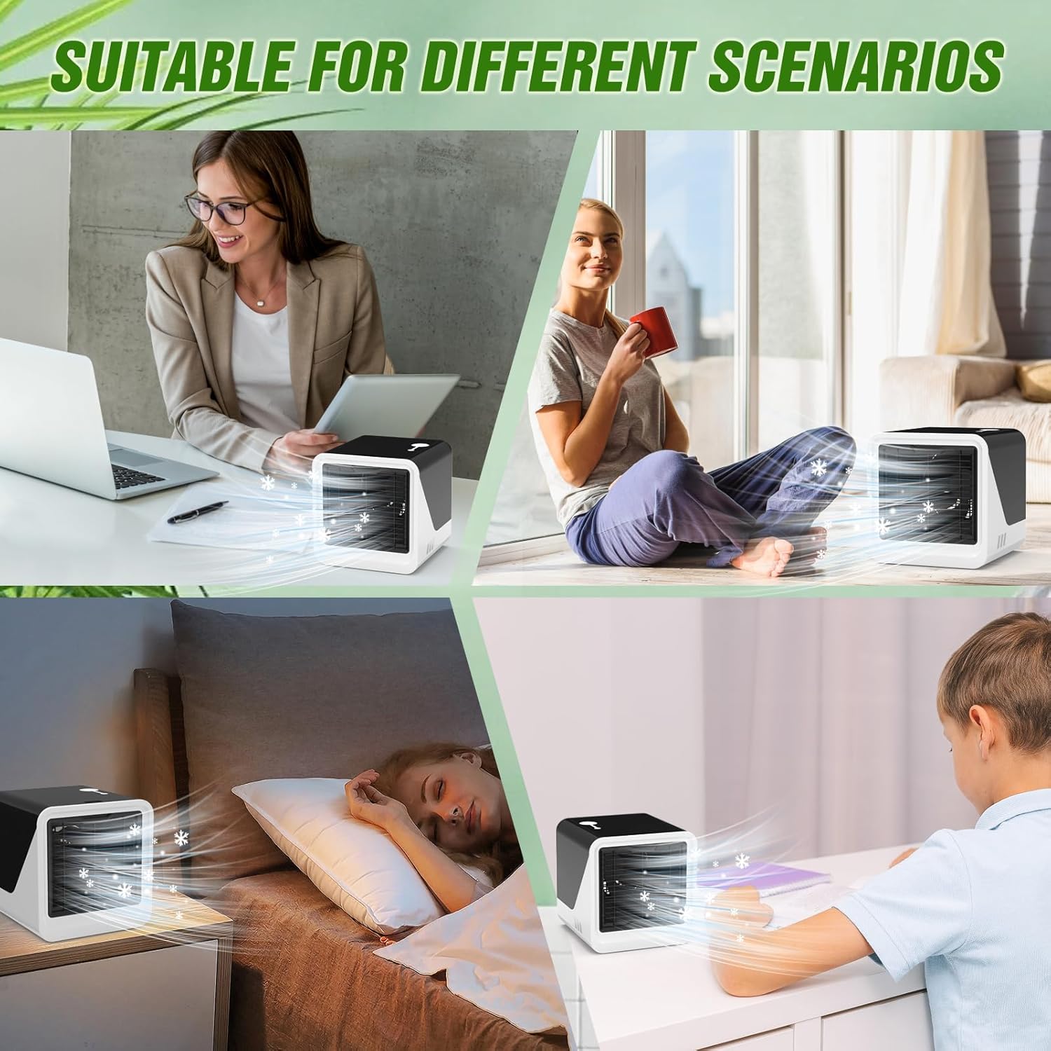 Mini Climatiseur Portable USB-C 500ml – 3 Vitesses, Silencieux & LED