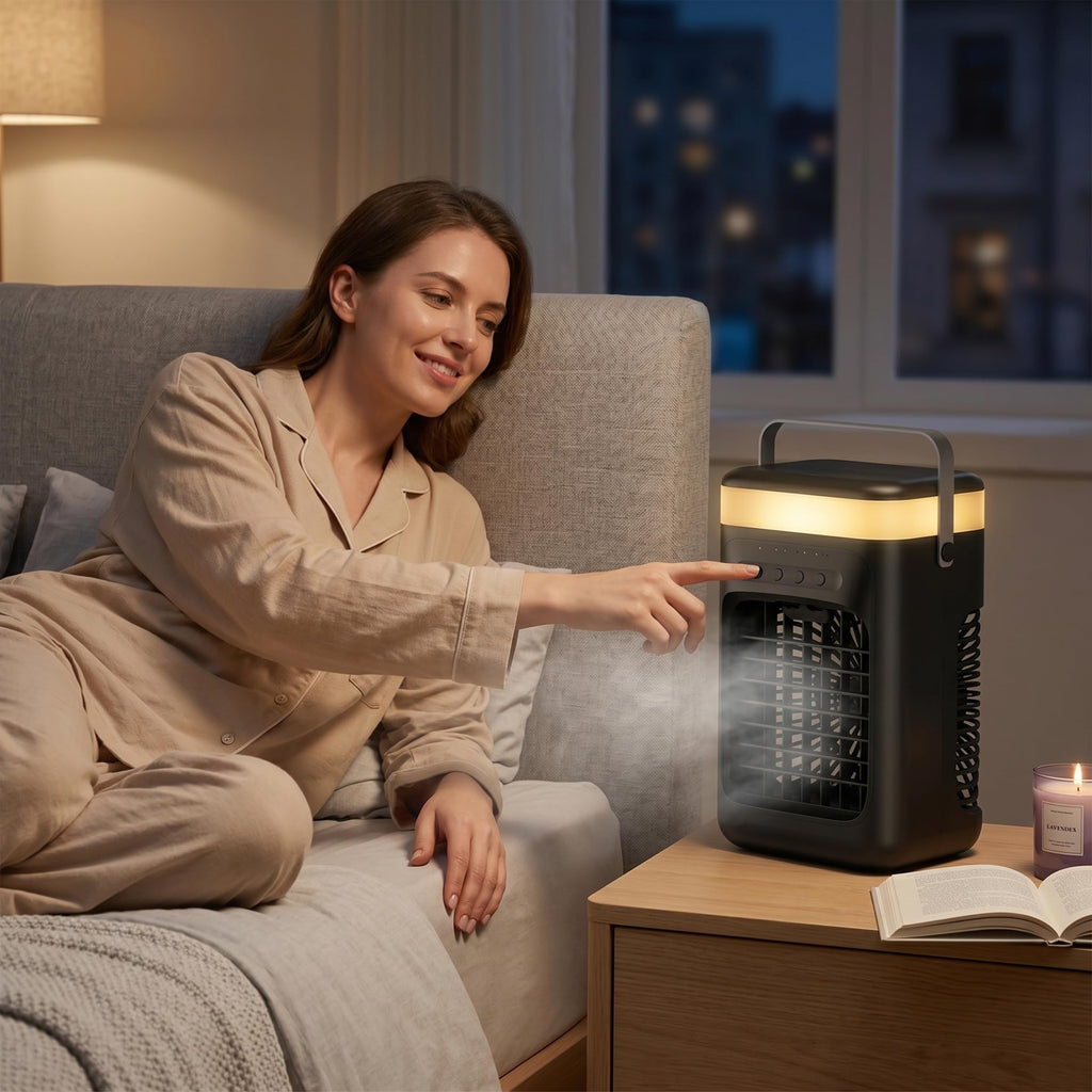 Mini Refroidisseur d'Air USB – Ventilateur Brume Évaporative