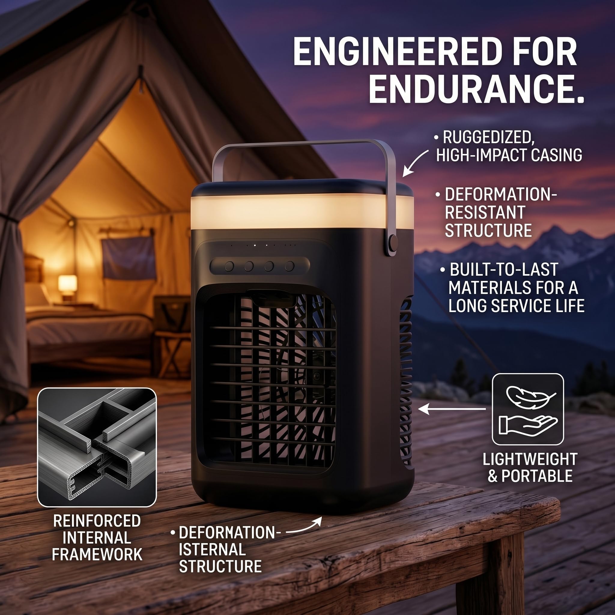 Mini Refroidisseur d'Air USB – Ventilateur Brume Évaporative