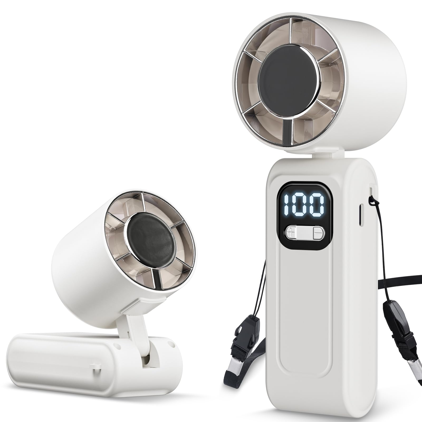 Ventilateur Turbo Portable 16000rpm – 5000mAh USB-C, 100 Vitesses, Écran LED