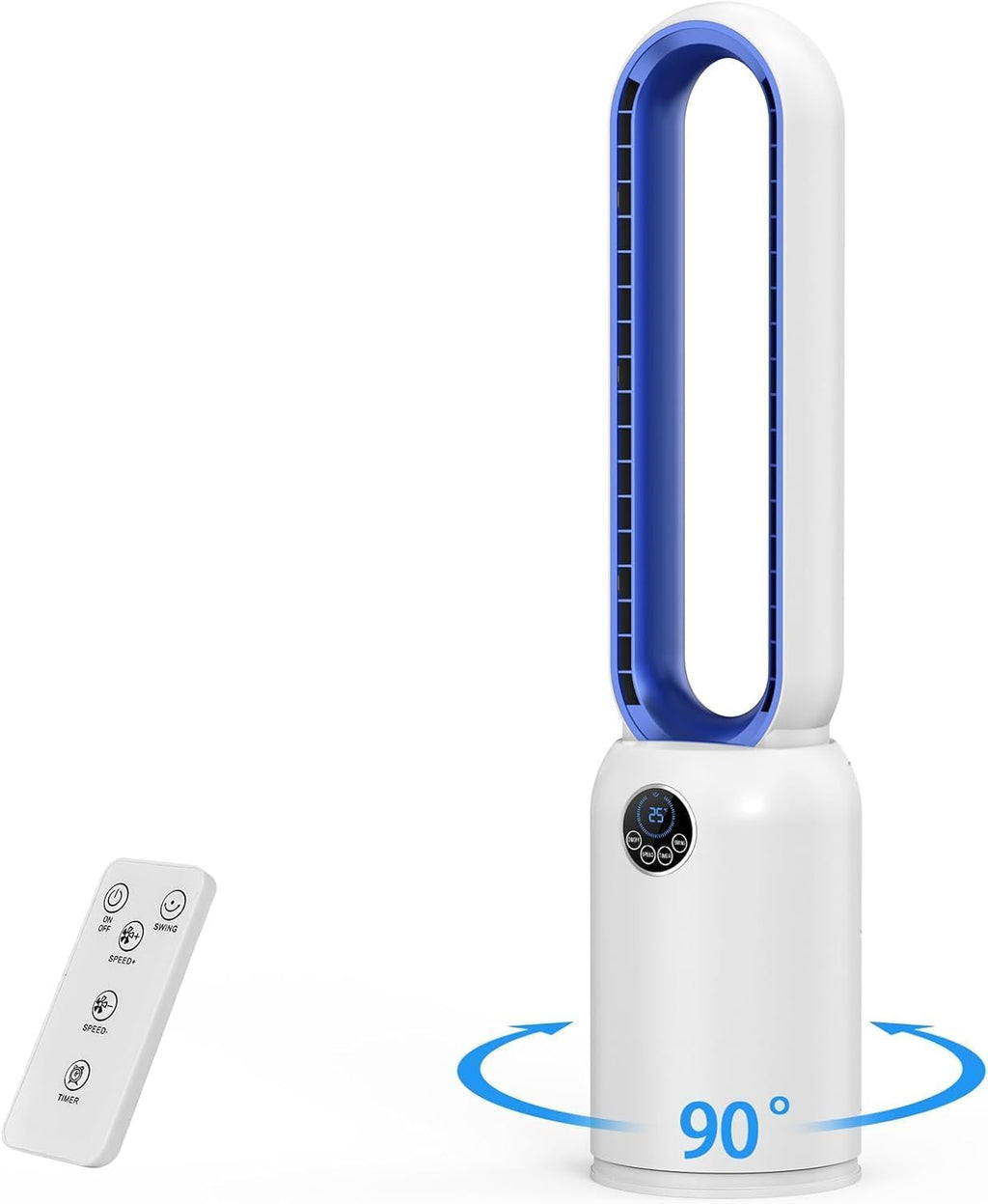 Ventilateur Colonne sans Pale 24 Vitesses – Purificateur HEPA & Minuterie 12H