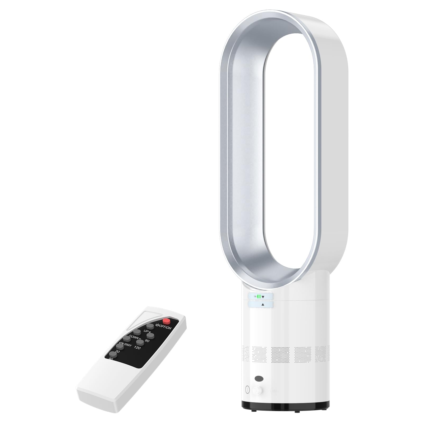 Ventilateur Tour sans Pale 2-en-1 – Purificateur HEPA, 8 Vitesses & Télécommande